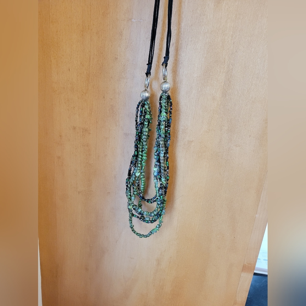 Whimsical Green Beaded Necklace